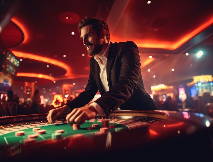 Infinite Blackjack dealer setup at eyangtogel slot live studio